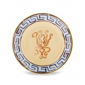 Ginori Il Viaggio Di Nettuno Bread Plate -Brown + Light Blue - 6.4"